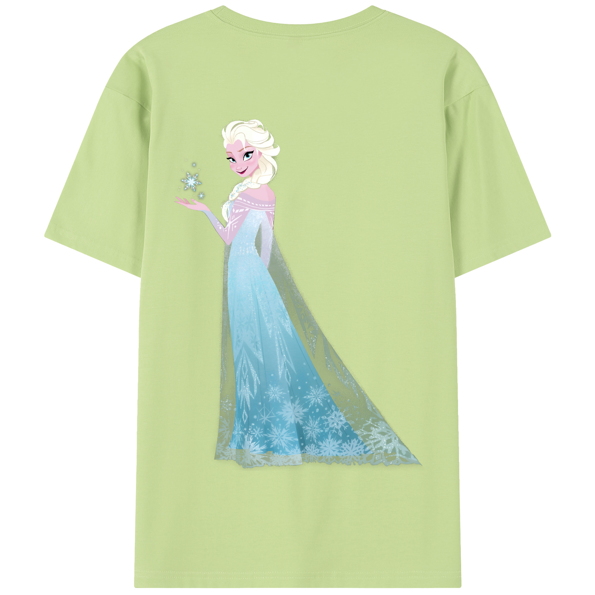 （画像用） アナと雪の女王 アンナ エルサ Frozen Anna Elsa 綿100％半袖Tシャツ（背面プリント）